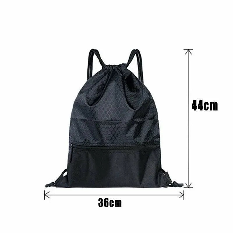 Backpack Sport Pack String Tote Gym Bag Cinch Sack School Drawstring Capacity - Red