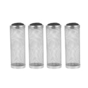 4x Stainless Steel Shrimp Filter Guard Aquarium Intake Protector Fish Safe Mesh - Black-4PCS (12mm)