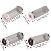 4x Stainless Steel Shrimp Filter Guard Aquarium Intake Protector Fish Safe Mesh - Black-4PCS (12mm)