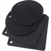 4pcs Silicone Honeycomb Heat Resistant Mats Table Cup Pot Coasters Home Kitchen - Green