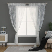 Elegant Lace Curtain Bedroom Window Door Screen Privacy Window Decor - 145*120cm