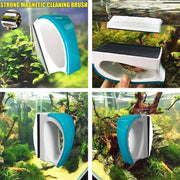 Magnetic Fish Tank Brush Algae Magnet Aquarium Cleaning Glass Aquatic Cleaner - S