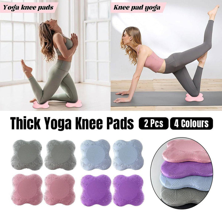 2pcs Thick Yoga Kneeling Mat Knee Cushion for Elbow Support Gym Workout Pad - Purple