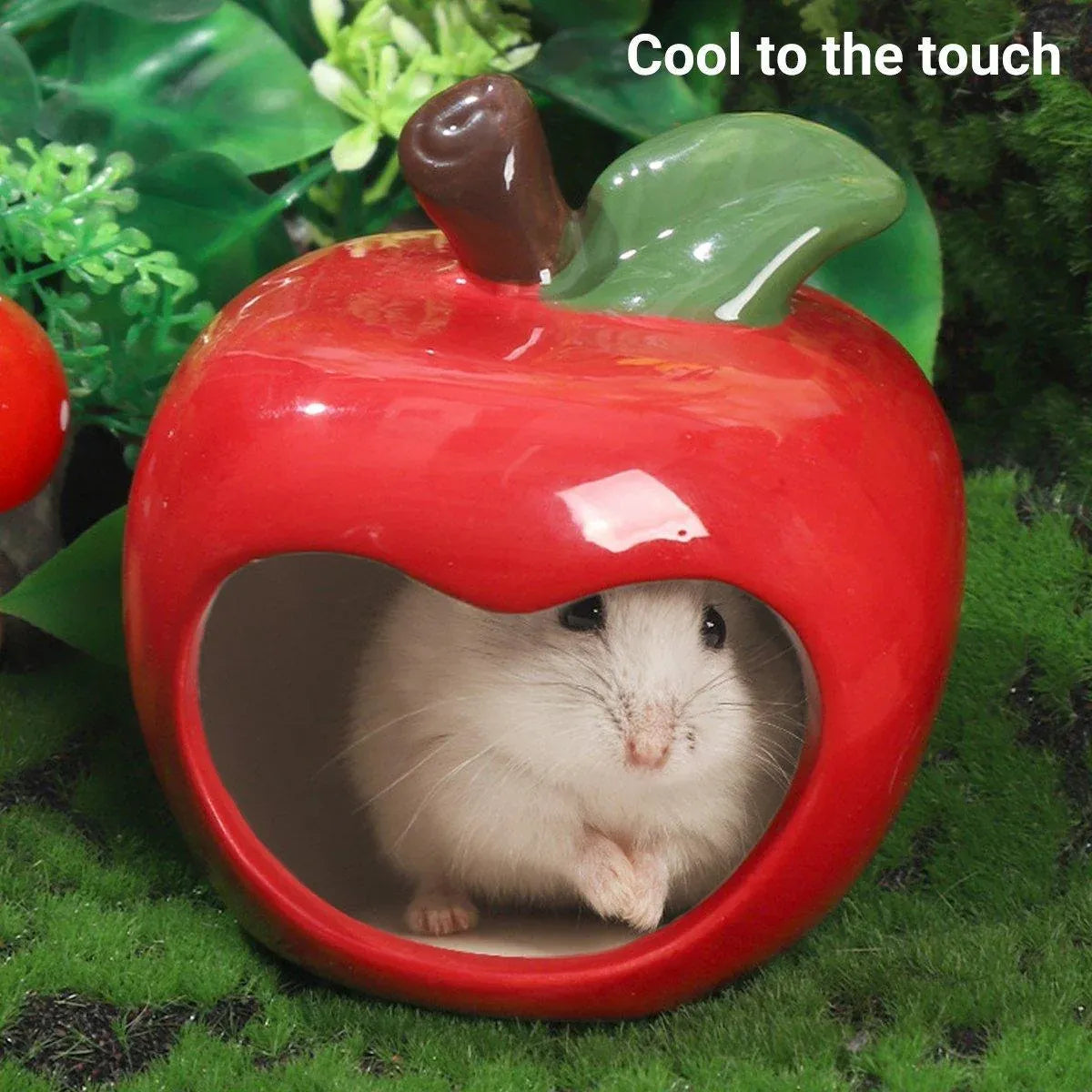 Ceramic Hamster Nest Shelter Landscaping Supplies Small Animal Hideout House - Lemon