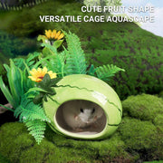 Ceramic Hamster Nest Shelter Landscaping Supplies Small Animal Hideout House - Watermelon
