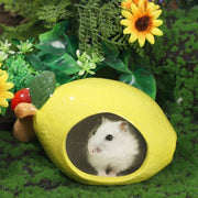 Ceramic Hamster Nest Shelter Landscaping Supplies Small Animal Hideout House - Watermelon