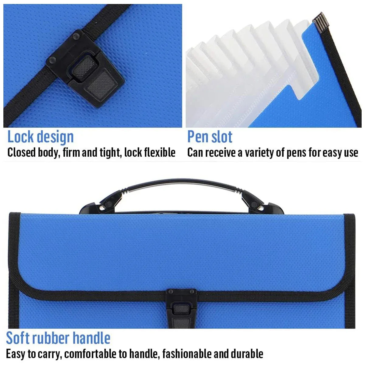 Expanding File A4 13 Pocket Document Organiser Paper Storage Wallet Folder