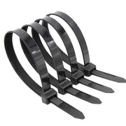 250X Cable Ties Zip Ties Nylon UV Stabilised Black Cable Tie - 4.8*350mm