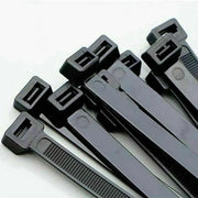 250X Cable Ties Zip Ties Nylon UV Stabilised Black Cable Tie - 4.8*350mm