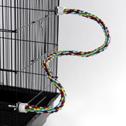 Parrot Rope Perch Colourful Bird Cage Toy Cotton Bungee Swing for Pet Birds - 105CM
