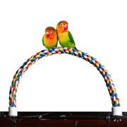 Parrot Rope Perch Colourful Bird Cage Toy Cotton Bungee Swing for Pet Birds - 105CM