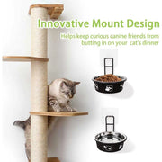 Stainless Steel Pet Bowl Hanging Cat Food Water Bowl Durable for Dogs and Cats - Red-14cm