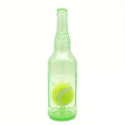 Durable Pet Teething Resistant Tennis Ball Wine Bottle Chew Toy for Dogs Play - Green-L