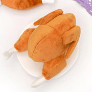 Plush Roast Chicken Dog Toy Squeaky Sound Stuffed Interactive Pet Plaything