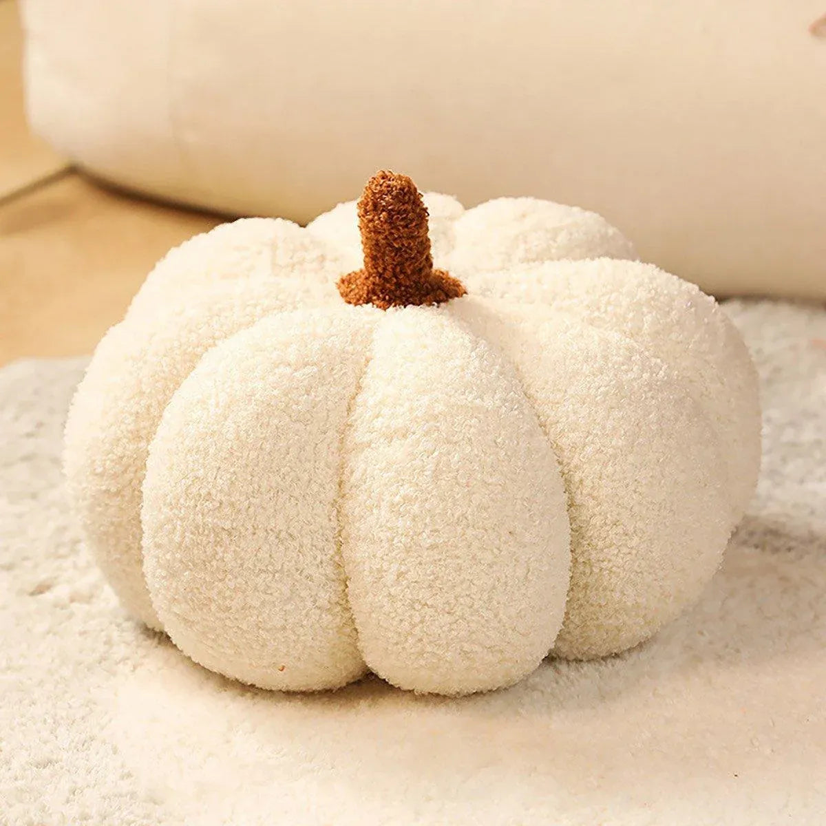 Soft Plush Pumpkin Pillow Cushion Sofa Living Room Bay Window Decor Indoor Toy - Orange