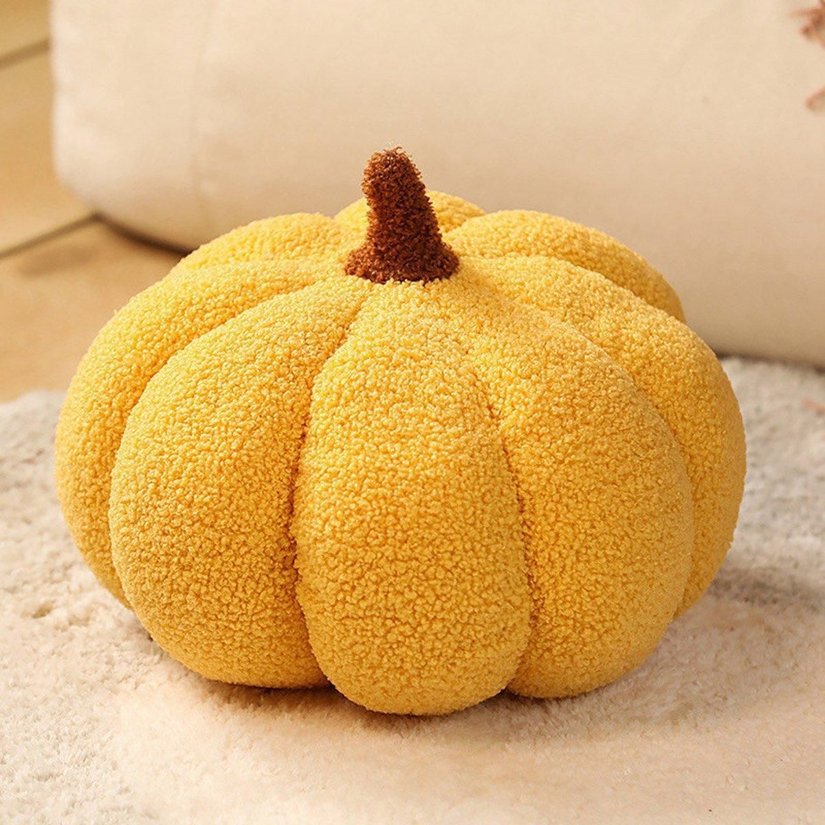 Soft Plush Pumpkin Pillow Cushion Sofa Living Room Bay Window Decor Indoor Toy - Red