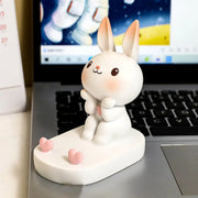 Cartoon Rabbit Phone Holder Desktop Stand Cute Mobile Phone Stand for Office - Pink