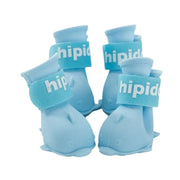 4pcs Cartoon Pet Rain Boots Waterproof Non-Slip Wear-Resistant Shoes for Dogs - Blue - M