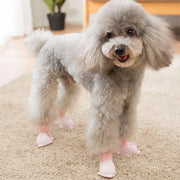4pcs Cartoon Pet Rain Boots Waterproof Non-Slip Wear-Resistant Shoes for Dogs - Blue - M
