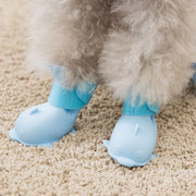 4pcs Cartoon Pet Rain Boots Waterproof Non-Slip Wear-Resistant Shoes for Dogs - Pink - M