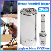 2PACK Universal Socket Grip Multi-Function Ratchet Wrench Power Drill Tool Gift