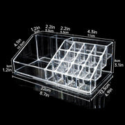 Desktop Transparent Storage Organizer Box Multi-Compartment Display Rack Holder - 16 grids