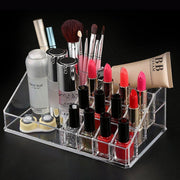 Desktop Transparent Storage Organizer Box Multi-Compartment Display Rack Holder - 16 grids