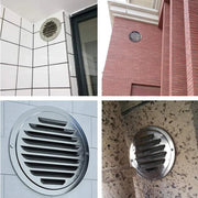 Stainless Steel Exhaust Fan Vent Outlet Flat Hood for Bathroom Kitchen Outlet - 150mm