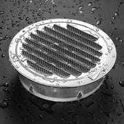 Stainless Steel Exhaust Fan Vent Outlet Flat Hood for Bathroom Kitchen Outlet - 150mm
