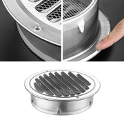 Stainless Steel Exhaust Fan Vent Outlet Flat Hood for Bathroom Kitchen Outlet - 150mm