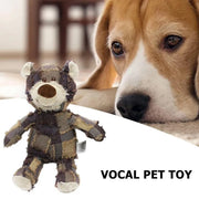 Puppy Squeaky Plush Toy Small Dog Chew Soft Bear Pet Companion - Purple-22cm