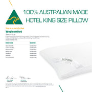 Luxor Australian Made Hotel King Size Pillow with 4cm Wall Twin Pack