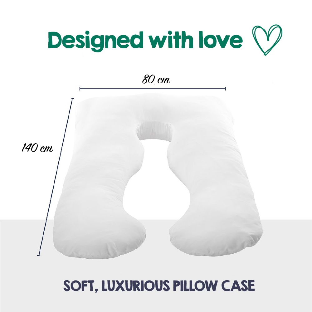 Woolcomfort Aus Made Maternity Pregnancy Nursing Sleeping Body Pillow Pillowcase Included Chocolate