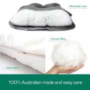 Woolcomfort Aus Made Maternity Pregnancy Nursing Sleeping Body Pillow Pillowcase Included Cream