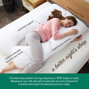 Woolcomfort Aus Made Maternity Pregnancy Nursing Sleeping Body Pillow Pillowcase Included Lilac