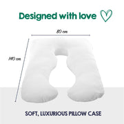 Woolcomfort Aus Made Maternity Pregnancy Nursing Sleeping Body Pillow Pillowcase Included Light Pink