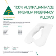 Woolcomfort Aus Made Maternity Pregnancy Nursing Sleeping Body Pillow Pillowcase Included Black x White