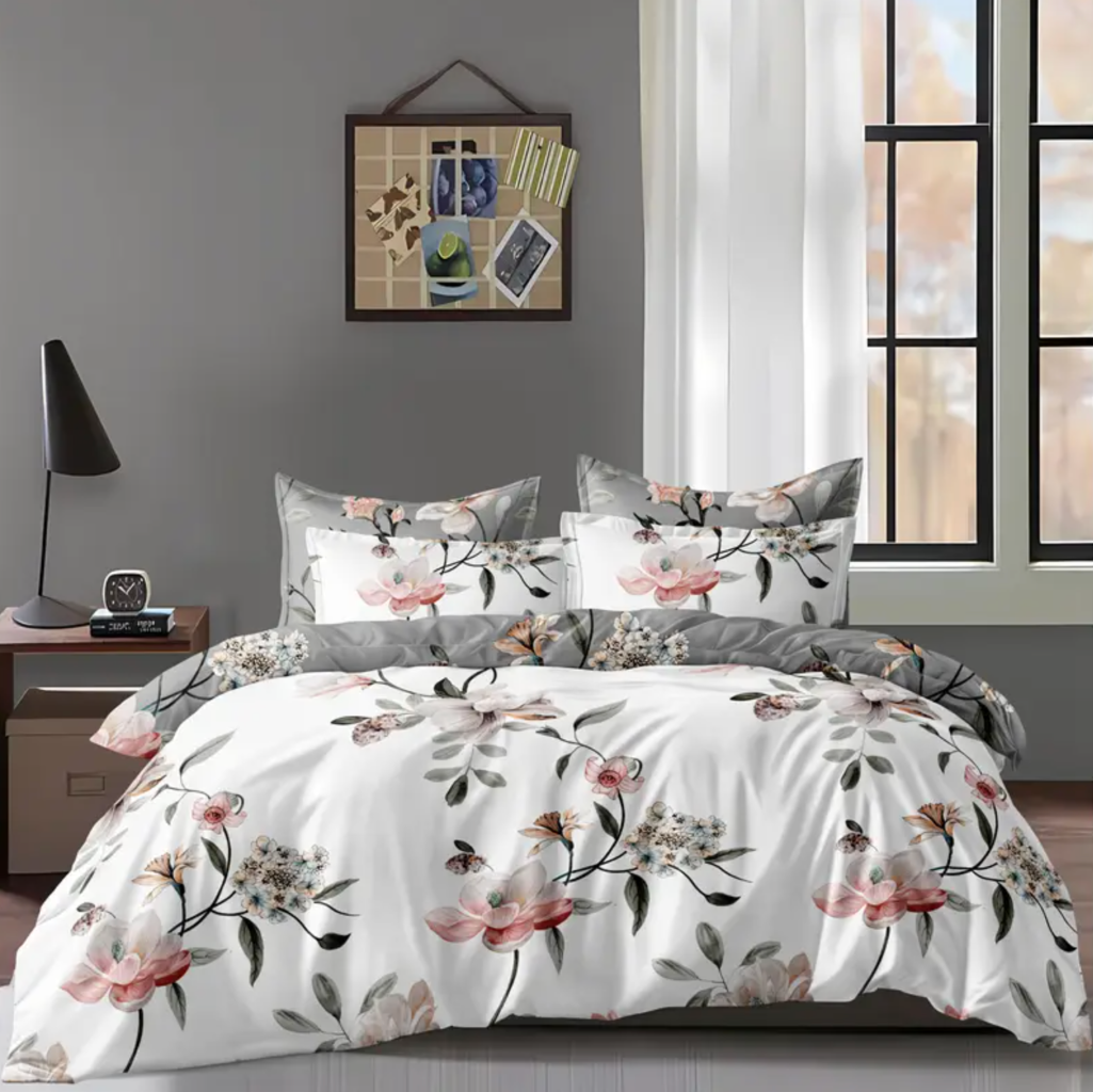 Dreamfields - Shadow Bloom Quilt Cover Set - (3pcs, King Size)