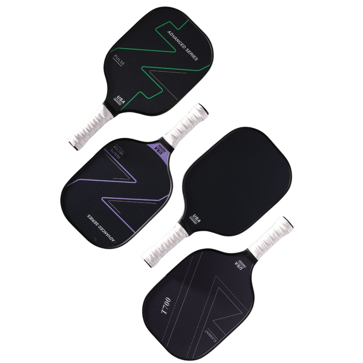 4x Graphite Carbon Fiber Pickleball Paddles Pickle Ball Racket Racquet Bulk