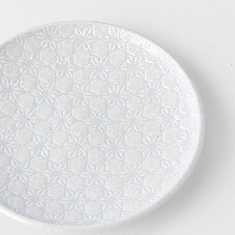 Tapas Plate 17cm White Star Glaze