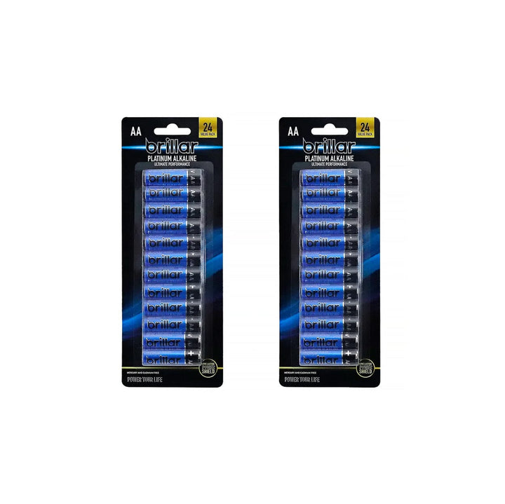 48 Pcs Brillar AA Platinum Alkaline Batteries