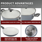 CLEVINGER 24CM NON-STICK CASSEROLE WITH LID