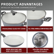 8 Pcs Clevinger Non-Stick Cookware Set