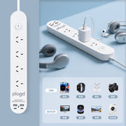 Plugd 2 USB A + 2 USB C 240V 10A Powerboard with Surge Protection