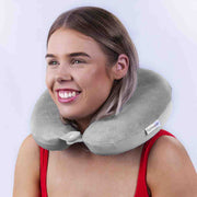 Deluxe Memory Foam Travel Pillow Grey