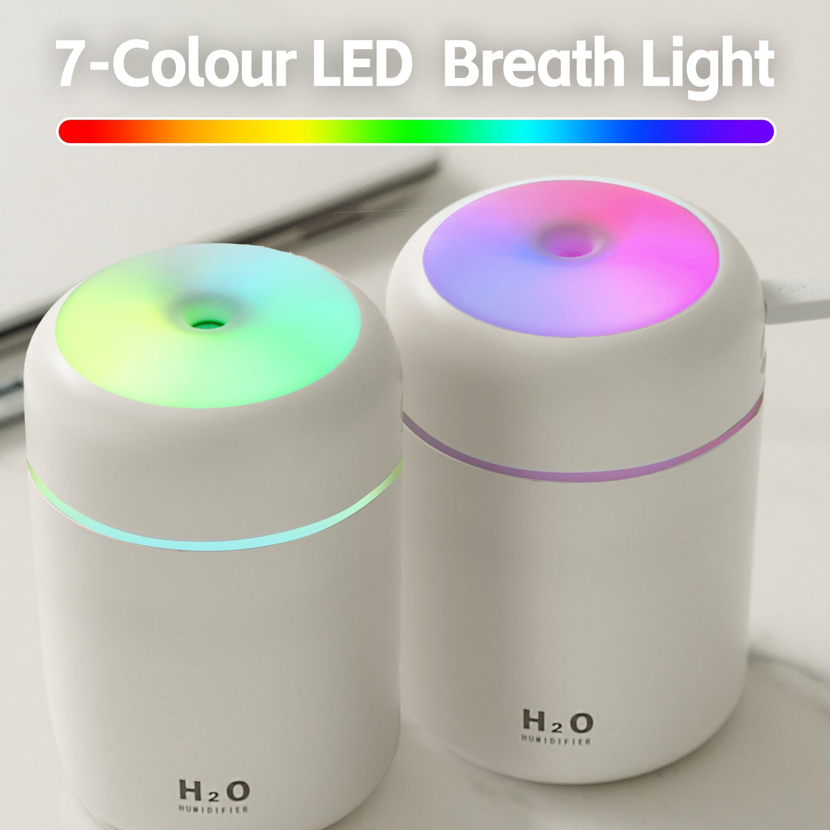 Living Today Mini LED Ultrasonic Humidifier 300ml