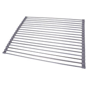 Silver Over Sink Draining Rack with Anti-Slip Grips