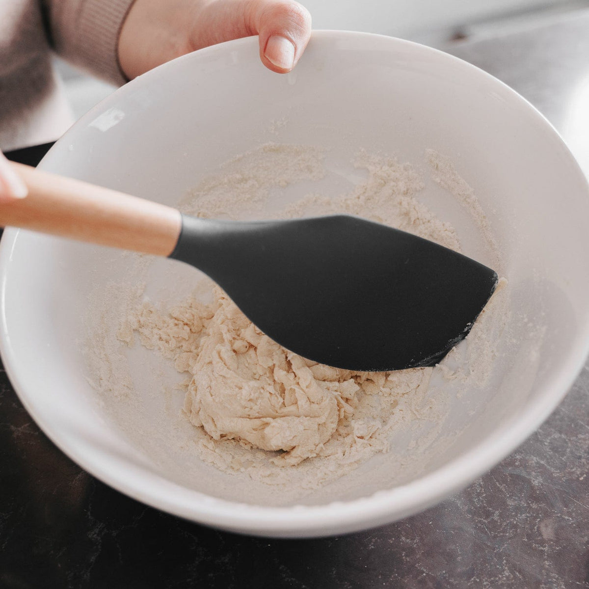 Beechwood & silicone spatula charcoal