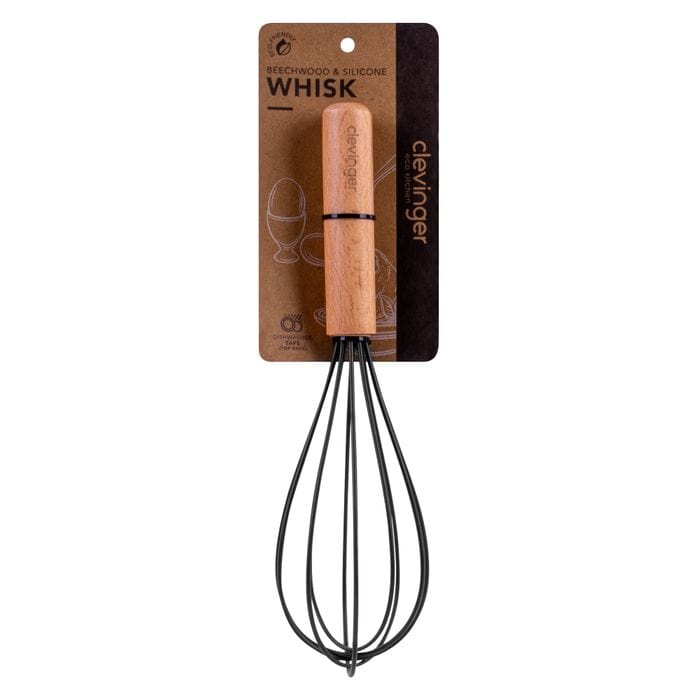 Beechwood & silicone whisk charcoal