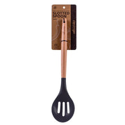 Beechwood & silicone slotted spoon charcoal